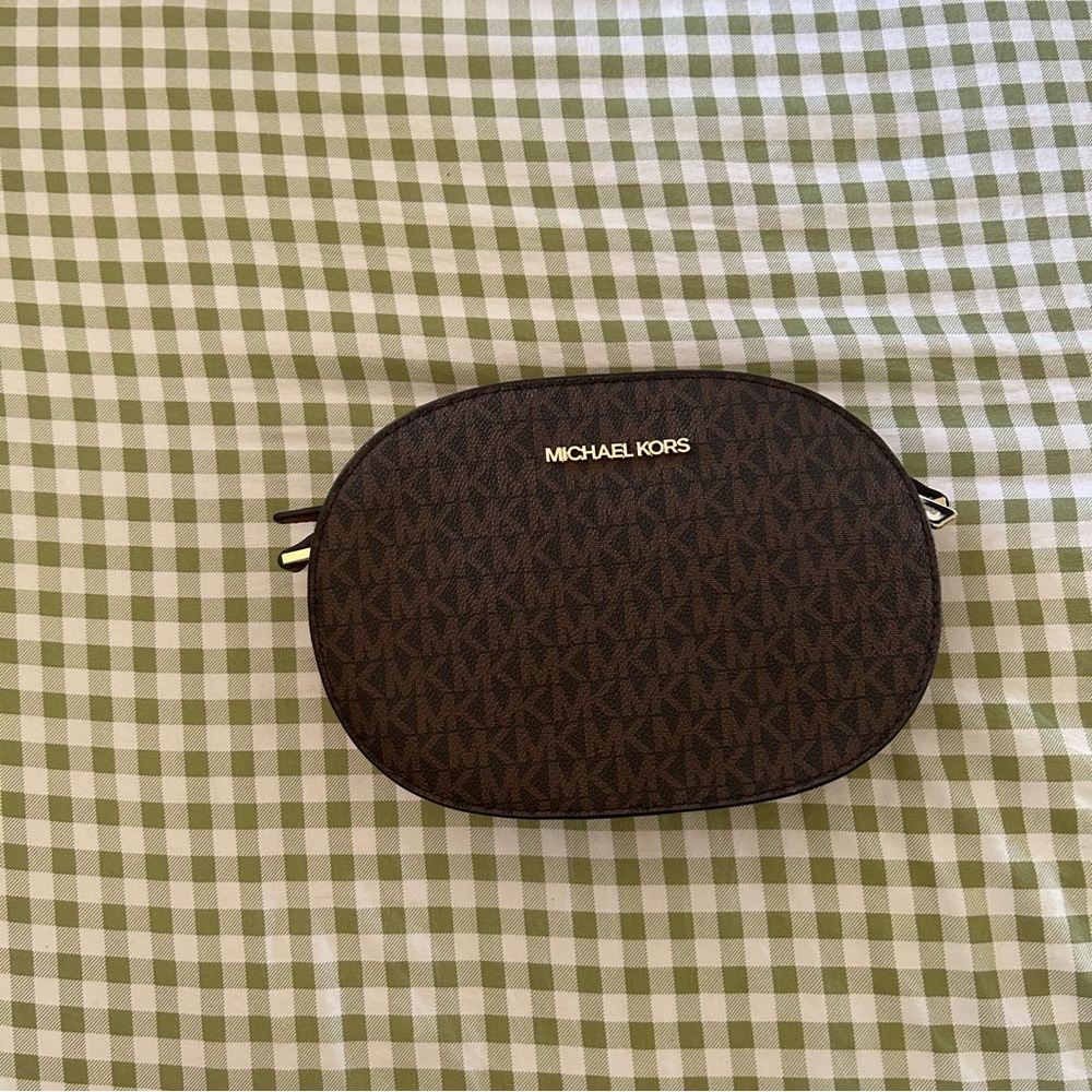 Michael Kors Brown Monogram Pouch